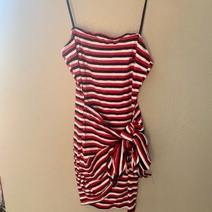 Red & White Stripped Maxi Dress ❤️